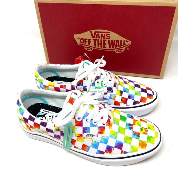 VANS Comfycush Era Tie Dye Shoes Womens Checkerboard Multi Canvas VN0A3WM9WWX - Picture 7 of 9
